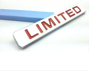 Limited Door Trunk Window Emblem Fender Trim Kit 2 Pieces (CHROME/RED)