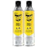 Raid Wasp and Hornet Killer, Wasp Killer Spray for Home Use Kills Bugs on Contact, Including Paper Wasps, Yellow Jackets, Mud Daubers and More, 400g Can (Pack of 2)