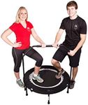 Maximus Bounce & Burn Folding Indoor Mini Trampoline Rebounder for Adults. Fun Way to Lose Weight, Stay Healthy & Get FIT! Plus Exercise Workout DVD | Handle Bar & Bounce Counter | New 2023 Model