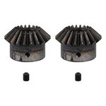 CNBTR 2PCS 45# Steel 2 Modulus 20 Teeth 14mm Hole Dia 90 Degrees Tapered Bevel Gear Wheel