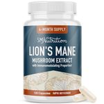 Lion’s Mane Supplement & Nootropic for Mental Clarity, Performance & Memory Support | Antioxidant Rich & Immunomodulating Mushroom | Extra Strength Lions Mane 500mg | 4-Month Supply, Non-GMO 120ct