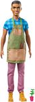 ​ Barbie Sweet Orchard Farm Ken Doll, Brunette, with Apron and Plant, for 3 to 7 Year Olds