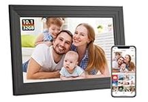 KEDEEK Digital Photo Frame WiFi 32GB 10.1 inch HD Touch Screen, Smart Cloud Digital Picture Frame, Electronic Photo Frame Support Automatic Rotation, Upload Photo and Video via Frameo APP