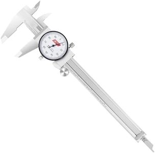 UNIPEC 6 inch Dial Caliper, Professional Stainless Steel Metric Measuring Tool, 0-6inch Range with 0.001" resolution, Shock-Proof Precision Vernier Caliper with Hard Carrying Case for Machinists & DIY