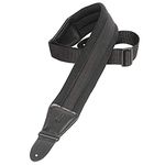 Levy's Leathers PM48NP3-BLK 3" Neoprene Padded Guitar Strap, Black