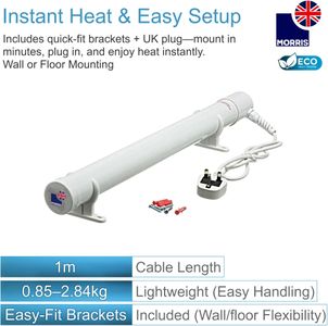 Morris 1ft Tubular Heater 60W – Compact Electric Heating Tube