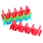 SENHAI 6 Pcs Taco Holder Stand, PP Health Materials Taco Truck Tray Rack Holds up to 4 Tacos Each, Dishwasher Safe