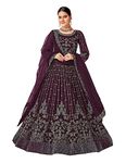 RUDRAPRAYAG Net And Santoon Long Anarkali Gown For Women | Semi Stitched Anarkali Gown for Women | Gown In Clothing & Accessories