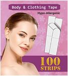 Fashion Beauty Tape for Women, (100 Pack) Double Sided Tape for Clothes, All Day Strength Tape Adhesive, Invisible and Transparent Tape for All Skin Shades, Clothing Tape Fabric Tape and Body Tape