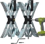 AUH X-Shaped RV Stabilizer Wheel Chock (Allows Drilling for Adjustment) Travel Trailer Stabilizers, Anti-Motion Tire RV Accessories for Tandem Axle RV Trailer Camping - 2 Pack (Silvery)