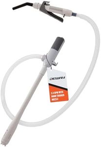 Deway Automatic Fuel Transfer Pump with Nozzle for Quick Flow Control & Stop, AA Battery Powered, 39" Extra Long Hose Fits All Size Cans, Portable Liquid Pump Transfers at 2.4 Gal/Minute