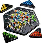 MDM HUB Chess Board Game Chain Triangle Chess Game, Board Games for Family Night, Family Games for Kids and Adults, 2 to 4 Players (Multicolor) (BG-01)