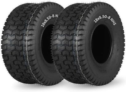 GICOOL (2 Pack) 18 x 8.50-8 Lawn Mower Tubeless Tire,18x8.5-8 for Tractor Riding Lawnmowers, 4 Ply, Turf-V Pattern