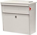 Mail Boss 7173 Townhouse Locking Security Wall Mount Mailbox, Cream White