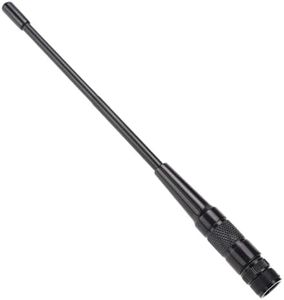 SG Store Black Walkie Talkie Antenna 144/430 MHz Dual-Band High Gain Handheld BNC Antenna Compatible with ICOM V8 V80 V80E V82 V85 F3S HT-66 VHF/UHF Radio 21cm