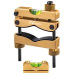 EZshoot Scope Leveling Kit with High-Precision Bubble Leveling System, Magnetic Universal Leveling Tool, Compact Storage Case for Equipment and Maintenance (Gold)