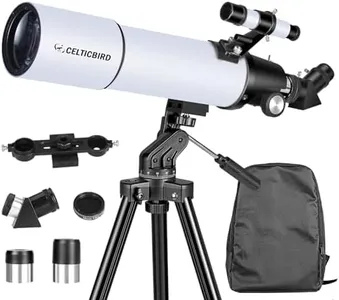 Celticbird Telescope for Adults High Powered, 80mm Aperture 600mm Telescopes for Adults Astronomy, Travel Telescopio for Beginners with AZ Mount, Backpack, Phone Adapter, Moon Filter