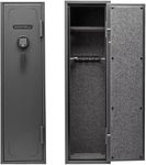 53 Inch 12-Barrel Fire-Rated Cabinet Safe: 14-Gauge Steel, Programmable Electronic Lock (Warranty Available)