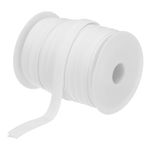 MECCANIXITY 1/2 Inch Double Fold Bias Tape Polyester Continuous Bulk Bias Tape for Sewing,Seaming Quilting Hemming Binding Crafts (White 55 Yards)