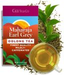 Gya Tea Co Maharaja Earl Grey Oolong Tea Loose Leaf - 5.29 Oz 70 Cups Caffeine Tea Earl Grey Tea Loose Leaf - 100% Pure Natural Earl Grey Loose Tea Leaves - Brew As Hot Or Iced Fruit Tea Loose Leaf