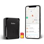 Qubo Wireless GPS Tracker from Hero Group | Pre-Recharged SIM | Voice Monitoring | 10000 mAh Battery | Ride Start & Geo Fence Alerts | for Car, Bike, Scooty | 1 Year App Subscription Included