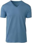 True Classic Tees, Premium Fitted Men's T-Shirt, V Neck, Indigo Tee Single, Small