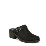 BZees Women's, Open Book Clog, Black Fabric, 8 Wide