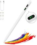 MoKo Stylus Pens for Touch Screens, Fast Charge Stylus Pen for Apple iPad/iPhone/Samsung/Lenovo/IOS/Android Tablets&Smart Phone Universal Stylus Capacitive Screen Pencil with Power Display, White