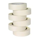 TIANBO FIRST Masking Tape, Masking Tape 1.41 Inch Wide Thin Masking Tape Bulk White Painters Tape Beige Masking Tape for Painting Home Office School Stationery, 1.41 Inches x 60 Yards, 6 Rolls