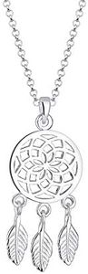 Elli Women 925 Sterling Silver Dreamcatcher Necklace