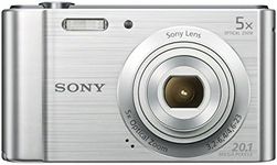 Sony DSC-W800 Digital Compact Camera (20.1 MP, 5x Zoom, 2.7 LCD, 720p HD, 23 mm Sony G Lens) - Silver (Certified Refurbished)