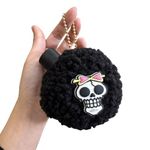 Plush One Piece Keychains for Backpack Luffy Devil Fruit Brook Head Novelty Keychain Charms for anime Fans Gift Idea, Black, One Size