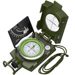 Proster Compass for Hiking Waterproof Navigation Compass Clinometer with Fluorescent Scale Sighting Compass Inclinometer with Bag for Hiking Camping Climbing Exploring Geology Outdoor Activities