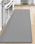 DEXI Kitchen Rug Anti Fatigue,Non Skid Cushioned Comfort Standing Kitchen Mat Waterproof and Oil Proof Floor Runner Mat, Easy to Clean, 23"x59", Grey