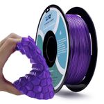 ZIRO 95A Flexible TPU Filament 1.75mm, 3D Printer Filament 1.75mm TPU Flexible Filament 0.8KG Spool, Dimensional Accuracy +/- 0.05mm, Purple