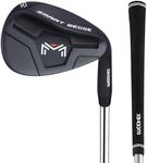 Smart Wedge – Full Face CNC Groove 52/56/60 Degree Golf Wedges for Men,Solid Shots, No Chunking for All Lies,Low CG Design for Bunker Shots (Black,52 Degrees)