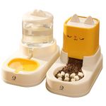 Foodie Puppies Pet Wide Automatic Dispenser Set - (Kitty Eyes) for Dogs & Cats | 2200ml Food Container & 1800ml Water Bottle | Anti-Slip, Spill Prevention, Mess-Free Feeding for Dry Food & Wet Food