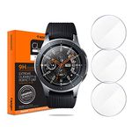 Spigen Tempered Glass Screen Protector Designed for Galaxy Watch 46mm (2018) / Gear S3 Classic (2016) / Gear S3 Frontier (2016) [9H Hardness/Case-Friendly] - 3 Pack