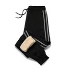 AOTORR Men's Tracksuit Bottoms Winter Fleece Joggers Sports Joggers LK46 Full Black L