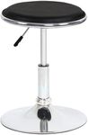 Meble home Swivel Stool Chair Height 14 to 20 inches Adjustable Bar Stools Computer Chair-Beauty Stool Rotating Lift Barstool Can Lift for Kitchen,Salon,Bar,Office,Massage (Color : Black) (Black)