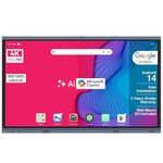 BIG VUE Pro 65 Inch Android 14 Smart Interactive Flat Panel (ADPM) Digital Board, 8 GB RAM 256 GB ROM, Ai-Copilot, 48MP Camera with Microphone, Multitouch Screen Display for Teaching & Office Use