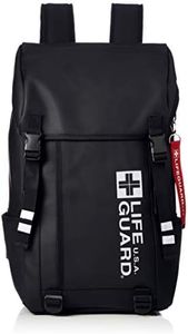 Lifeguard 2LG1660RK Backpack, Flap Logo, Synthetic Leather, multicolor (black/white)