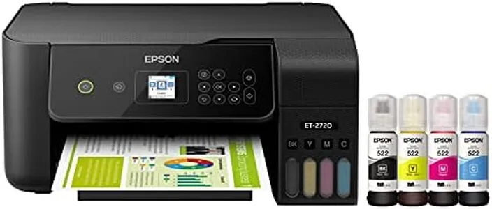 Epson EcoTank ET-2720 Wireless Color All-in-One Supertank Printer with Scanner and Copier - Black