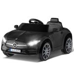 Karl home Licensed Mercedes Benz CLS 350 Electric Car for Kids, 12V Battery Powered Electric Ride on Toy Car with Remote Control, Music, LED Lights, Soft Start, Black