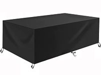 TopSoul Garden Furniture Covers Waterproof 200x125x75cm Garden Table Cover 600D Oxford Polyester Outdoor Patio Table Cover Rectangular Cover Windproof Anti-UV for Chair and Table Rattan Sofa Cover