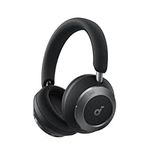 soundcore Space One Pro by Anker, Adaptive Active Noise Cancelling Headphones, Super Foldable Design, 60H Lossless Audio, Ultra-Fast Charging, Hi-Res Wireless Audio with LDAC, Comfortable Fit