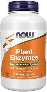 NOW Foods Supplements, Plant Enzymes with Lactase, Protease, Papain and Bromelain, 240 Veg Capsules