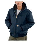 Carhartt Men's Quilted Flannel Lined Duck Active Jac Big-tall work utility outerwear, Dark Navy, L Tall UK