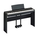 Yamaha P125B 88-Key Weighted Action Digital Piano, Black (with L125B Stand & LP1B 3-pedal unit)