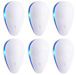 Ten KiKi Ultrasonic Pest Control Repeller, Plug-in Ultrasonic Pest Control Repellent for Mouse, Bug, Rodent, Insects, Cockroach, Mice, Spider, Ant, Mosquito& Rats Indoor Use Repeller 6 Packs